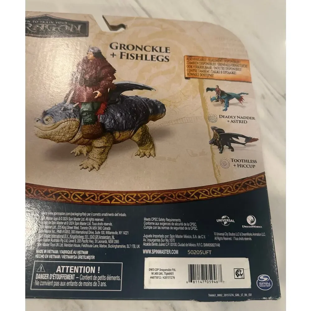 How to Train Your Dragon Gronckle & Fishlegs Figure Set Spin Master 2025 NEW
